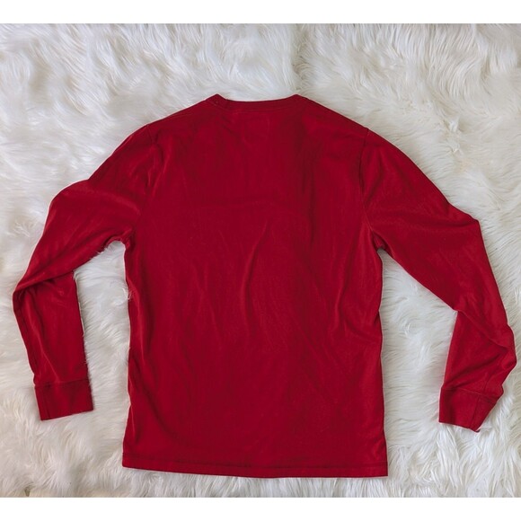 Abercrombie & Fitch Men’s Long Sleeve Red Muscle Fit Y2K Shirt Size Large - Picture 2 of 11